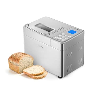 CUCKOO Bread Maker Machine with 15 Menu Options + 3 Crust Colors, 2 lbs Bread Machine with Automatic Fruit & Nut Dispenser, Includes 6 Accessories, Ideal Breadmaker for Sourdough (CBM-AAB101S) - Image 1