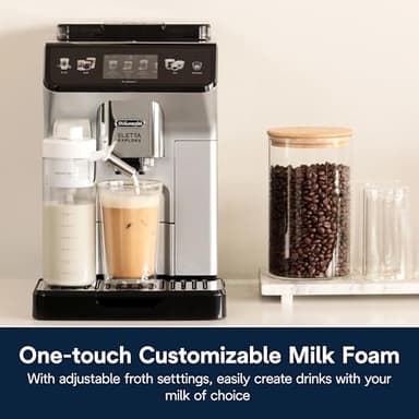 De'Longhi Eletta Explore Espresso Machine with Cold Brew, Hot & Cold Milk Frother - 50+ Recipes, Built in Grinder, User Profiles, Smartphone Compatible with Bean Adapt Technology for Ideal Extraction - Image 6