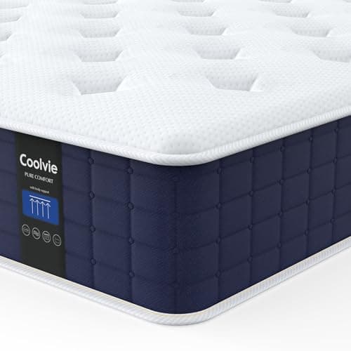 Coolvie Twin Mattress, 10 Inch Twin Size Hybrid Mattress, Individual Pocket Springs with Memory Foam, Bed in a Box, Cooler Sleep with Pressure Relief and Support - Image 1