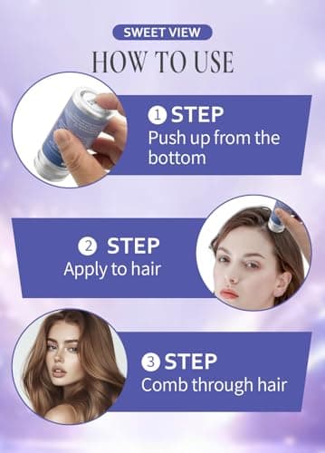 SWEET VIEW Hair Wax Stick & Slick Back Hair Brush for Tame Flyaways, Frizz, Sleek Ponytail, Buns | Pomade/Balm/Gel Stick for Woman, Styling Accessories for Girls, Kids - Image 6