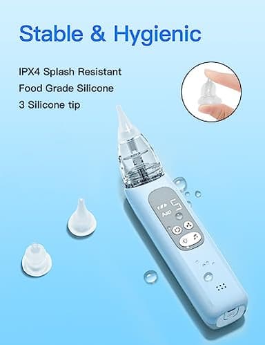 X-Bosak Baby Nasal Aspirator, Electric Nose Sucker with 5 Levels Suction, Soothing Light & Nursery Rhymes - Image 4