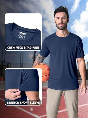 Sun Shirts for Men Short Sleeve Lightweight T-Shirt UPF 50+ UV Protection Quick Dry Moisture Wicking Performance Shirts - Image 5