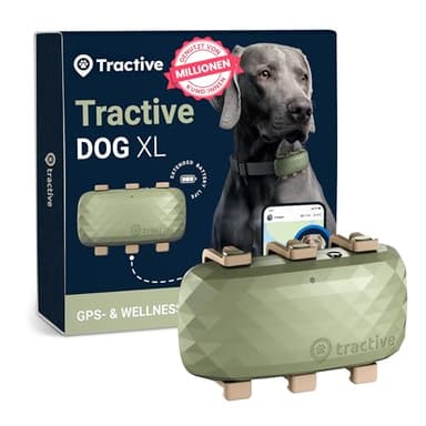 Tractive XL Smart Dog GPS Tracker | Live Pet Tracker with Virtual Fence | Vital Signs Monitoring of Heart & Respiratory Rate | Up to 1-Month Battery Life | Dog Collar Attachment (Green) - Image 1
