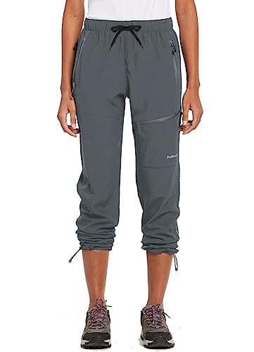 baleaf Women's Hiking Pants Lightweight Quick Dry Water Resistant Cargo Pants 31'' Inseam for All Seasons Dark Gray Size XL - Image 2