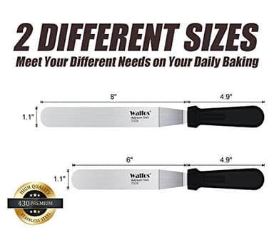 Walfos Icing Spatulas, Stainless Steel Cake Spatula with Sturdy and Durable Handle Cake Decorating Spatula - Multi purpose Use for Home, Kitchen or Bakery (6 inch)… - Image 7