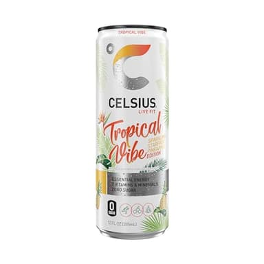 CELSIUS Sparkling Tropical Vibe, Functional Essential Energy Drink 12 Fl Oz (Pack of 12) - Image 5
