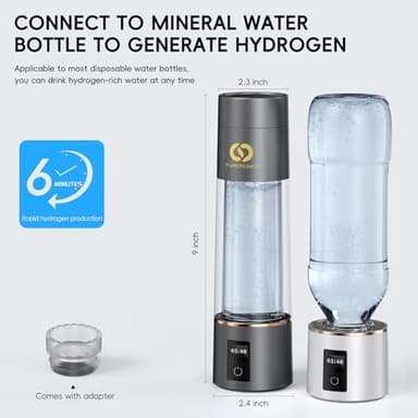 Hydrogen Water Bottle Generator – Up to 6400PPB Pure Hydrogen | IHSA Certified SPE/PEM Tech | Portable Hydrogen Water Bottle for Better Hydration, Recovery & a Thoughtful Wellness Gift - Image 5