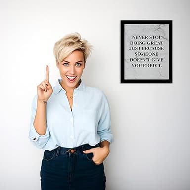Never Stop Doing Great- Motivational Wall Art Sign, Inspirational Modern Typographic Wall Art Print, Ideal For Homen Decor, Office-Desk Decor. Great Classroom Sign & Motivation gift! Unframed- 8x10 - Image 5