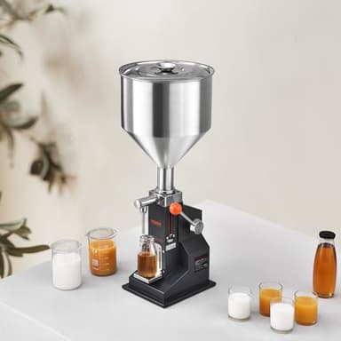 VEVOR Manual Paste Liquid Filling Machine, 5-100ml Adjustable Bottle Filling Machine, Stainless Steel Liquid Filler with 11.5L Hopper for Milk Water Juice Shampoo Honey - Image 8