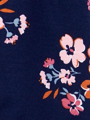 Simple Joys by Carter's Baby Girls' 4-Pack Pant, Ivory/Light Blue Dots/Navy Floral/Pink, Newborn - Image 4