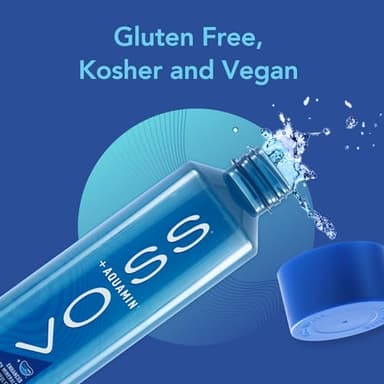 VOSS+ Aquamin Enhanced Water - Pack of 12 Bottles, 850ml Each - Purified Hydrating Water - 74 Trace Minerals & Electrolytes - Perfect for Active Lifestyles, at the Gym & on Hot Days - Recycled PET Bottle - Image 3