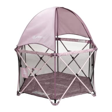 Baby Delight Go with Me Eclipse Deluxe Portable Playard | Playpen | Sun Canopy | Indoor and Outdoor | Ultra Padded Nylon Floor | Canyon Rose - Image 1