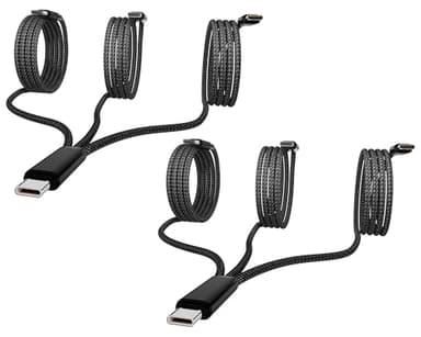 USB-C Charging Cable, 4 ft 3-in-1 USB C to USB-C+2 x IP Cable, Multi Charging for Phone 16/15 Pro/Pro Max, iPad Pro/Air/Mini, Galaxy S24/S23/S22/S21, Google, Amazon, Andriod,Carplay - Image 1