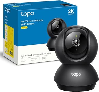 Tapo TP-Link 2K Pan/Tilt Indoor Security Camera for Baby Monitor, Pet Camera | Motion Detection & Tracking | 2-Way Audio | Cloud & SD Card Storage | Works w/Alexa & Google Home | Black C211 - Image 3