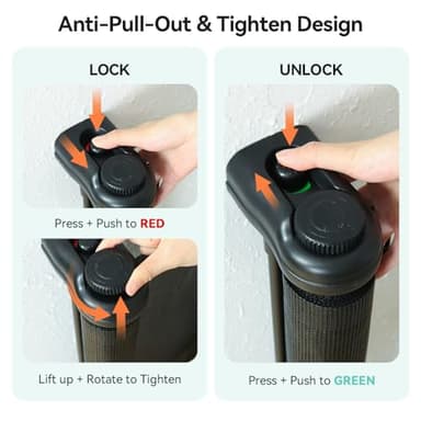 COMOMY 118" Retractable Baby Gates Extra Wide, Retractable Dog Gate for Large Openings, Extra Long Dog Gates for The House, Extra Large Mesh Pet Gate for Stairs, Doorways, Hallways, Indoor&Outdoor - Image 4