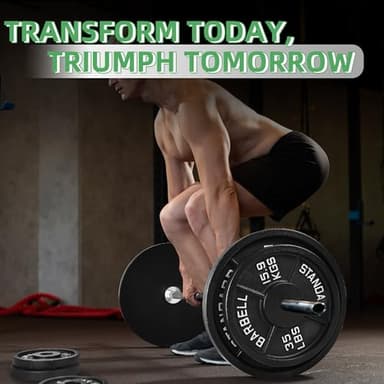 Fitvids Cast Iron 1-Inch Standard Weight Plate for Strength Training & Weightlifting, Multiple Weights Available, 45LB (Pair) - Image 7