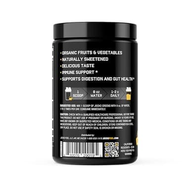 Jocko Fuel Daily Greens Powder - Premium Organic Greens Superfood Powder for Gut Health, Digestion, Bloating, Immune Support with Spirulina, Chlorella, Digestive Enzymes, & Probiotics - 30 Servings - Image 2