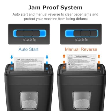 Bonsaii 6 Sheet High Security Micro Cut Paper Shredder, Credit Cards/Mail/Staples/Clips Shredder for Home Use with 4.2 Gallon Bin (C261-D) - Image 5