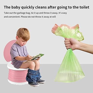portable, foldable potty seat for toddler, Training Toilet Seat Emergency Toilet for Car, Camping, Outdoor, indoor (pink, small) - Image 3