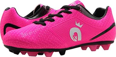 BomKinta Kid's FG Soccer Shoes Athletic Outdoor Soccer Cleats Rose Red Size 3 M US Little Kid - Image 7