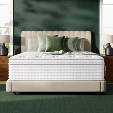 King Mattress, 14-Inch Luxury Hybrid Mattress, Fiberglass-Free Mattress in a Box with Gel-infused Memory Foam, Individual Pocket Spring for Motion Isolation-Edge Support,CertiPUR-US,10-Year Warranty - Image 1