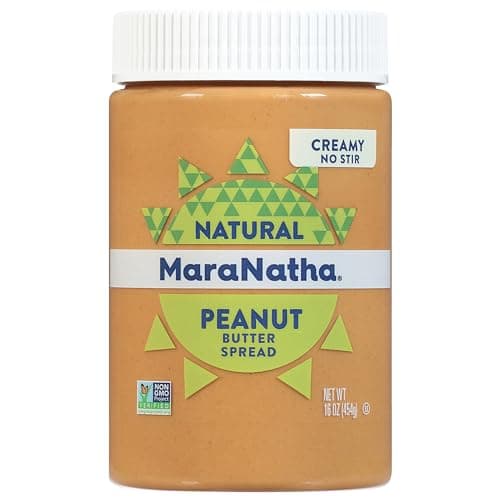 MaraNatha Natural Creamy Peanut Butter Spread, No Stir, 16 Ounce Jar - Image 1