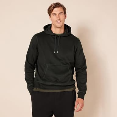 Amazon Essentials Men's Pullover Sweatshirt Hoodie, Big & Tall Options Available, Black Heather, Large - Image 6