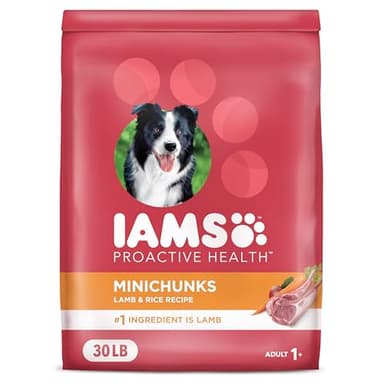 IAMS Proactive Health Minichunks Adult Dry Dog Food with Lamb & Rice, 30 lb. Bag - Image 1