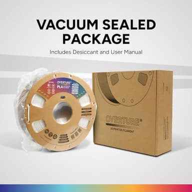 OVERTURE PLA Filament 1.75mm PLA 3D Printer Filament, 1kg Cardboard Spool (2.2lbs), Dimensional Accuracy +/- 0.02mm, Fit Most FDM Printer (White 1-Pack) - Image 8