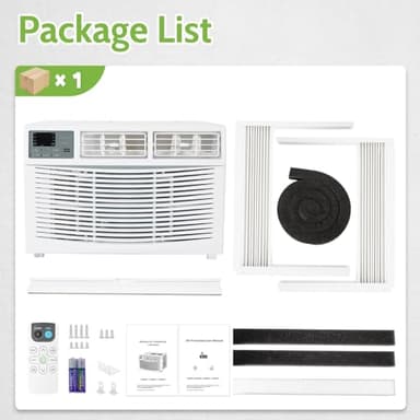 ACHAZEL WiFi Enabled 8,000 BTU Window Air Conditioner, Smart Window AC Unit with Remote and Washable Filter, Energy Saving AC for Home, Bedroom, Cools up to 350 Sq. Ft - Image 7