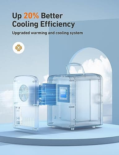 AstroAI Mini Fridge, 4 Liter/6 Can AC/DC Portable Thermoelectric Cooler Refrigerators for Skincare, Beverage, Home, Office and Car, ETL Listed (White) - Image 2