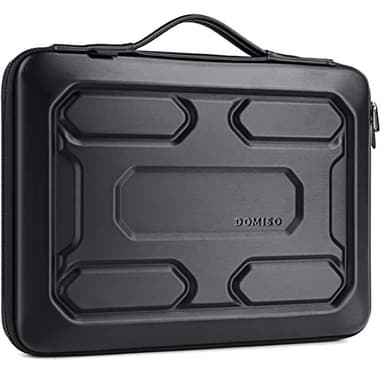 DOMISO 15.6 inch Laptop Sleeve with Handle Shockproof Computer Bag Waterproof EVA Protective Carrying Case for 15.6" Lenovo Yoga 720 IdeaPad 310 320 ThinkPad T570/Dell Inspiron 15/HP Envy 15, Black - Image 2