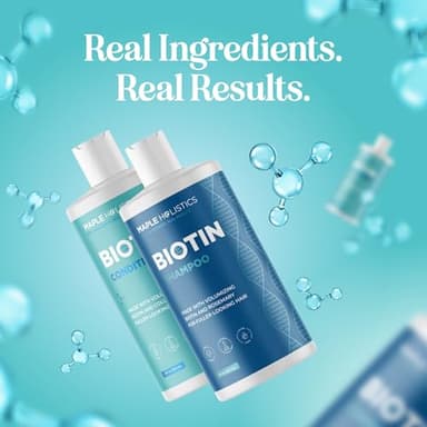 Rosemary Biotin Shampoo and Conditioner Set - Volumizing Shampoo and Conditioner for Thinning Hair for Women & Men with Nourishing B Vitamins - Color Safe Sulfate Paraben & Silicone Free (8 Fl Oz) - Image 10