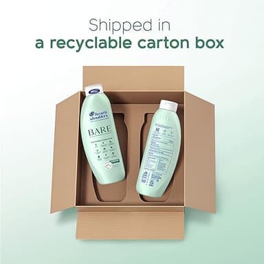 Head & Shoulders BARE Dandruff Shampoo Twin Pack, Soothing Hydration, Sulfate-Free, Silicone-Free, Dye-Free, Eco-Friendly Bottles, Safe for All Hair Types, 13.5 Fl Oz Each (Set of 2) - Image 5