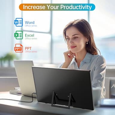 WCV Portable Monitor 15.6 Inch 1080P USB-C HDMI Ultra-Slim Travel Monitor with Kickstand, Compatible with Xbox, Laptop, PC, Mac Phone, PS, Swich IPS Ultra-Thin Zero Frame Gaming Monitor - Image 6