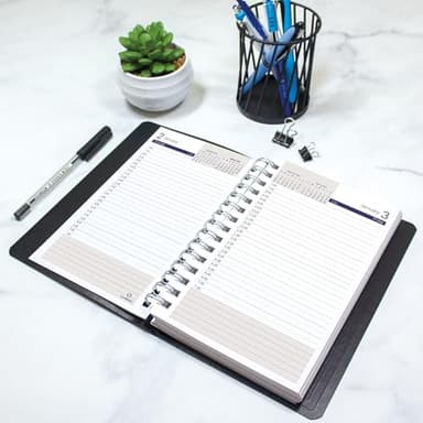 Blueline® 2025 DuraGlobe™ Daily Appointment Book, 12 Months, January to December, Twin-Wire Binding, 8" x 5", Black (C210.21T-25) - Image 7