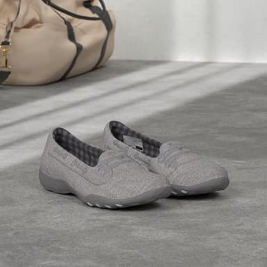 Skechers Women's Breathe-Easy - Good Influence, Grey, 8 - Image 2