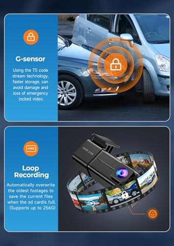 Dash Cam, 2.5K WiFi Dash Camera for Cars, E-YEEGER Mini Dashcam with App, Front Car Camera, G-Sensor, Loop Recording, Night Vision, 24H Parking Mode, 32G SD Card Included, Support 256GB Max - Image 5