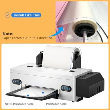 Welacer DTF Transfer Film Roll 24 Inch x 328 FT for Sublimation Double-Side Matte Clear Pretreat Sheets, PET Heat Transfer Paper for Inkjet Printer Direct Print(Hot & Cold Peel) - Image 5