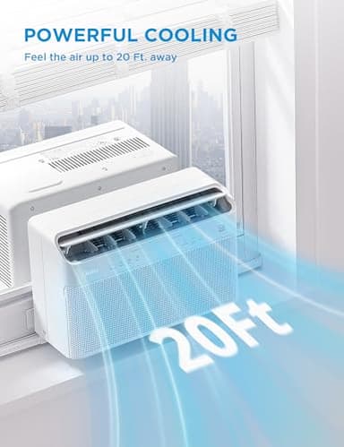 Midea 8,000 BTU U Shaped Smart Inverter Window Air Conditioner - Cools 350 Sq Ft, Ultra Quiet with Open Window Flexibility - Alexa/Google Assistant Compatible - 37% Energy Savings, Remote (Updated) - Image 7