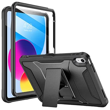 Soke Case for iPad (A16) 11th Generation 11-inch 2025, iPad 10th Generation 10.9-inch 2022, with Built-in Screen Protector and Kickstand, Rugged Full Body Protective Cover - Black - Image 1