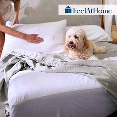 FeelAtHome Fitted 100% Waterproof Mattress Cover (Twin Size) - Breathable Super Soft & Noiseless Cotton Terry Fabric Matress Fitted Cover White - Image 6