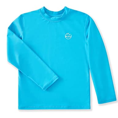 Willit Boys Rash Guard Swim Shirt Baby/Toddler Long Sleeve UPF 50+ Sun Protection SPF Quick Dry Shirt Blue 3T - Image 1