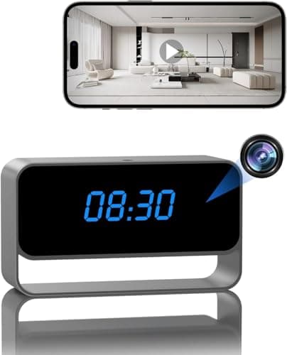 DuboCam Camera Clock - Full HD 1080P Wireless Camera - Secret WiFi Nanny Cam for Indoor Security - Night Vision - Cloud Storage