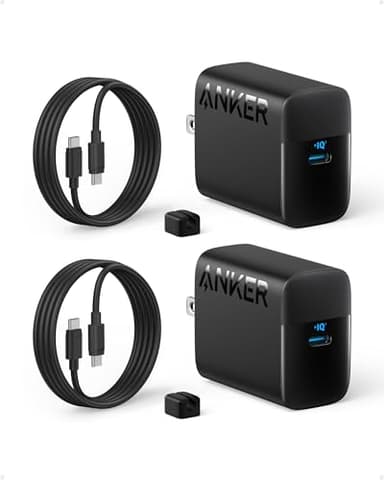 Anker 45W USB C Charger Block, PPS Fast Charger with USB-C Cable for iPhone 17/16 and More Series, iPad, Galaxy S24 Ultra (2-Pack 5 ft Cable Included) - Image 1
