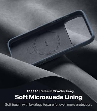 TORRAS Ostand Q3 Silicone for iPhone 17 Pro Max Case, Fit for MagSafe, 360 Spin Ring Holder Stand, Soft Liquid Silicone Cozy Grip, Camera Control, Protective Case for iPhone 17 Pro Max, Deep Blue - Image 7