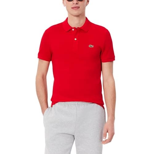 Lacoste Men's Slim Fit L.12.12 Piqué Polo Shirt, Red, XX-Large - Image 1