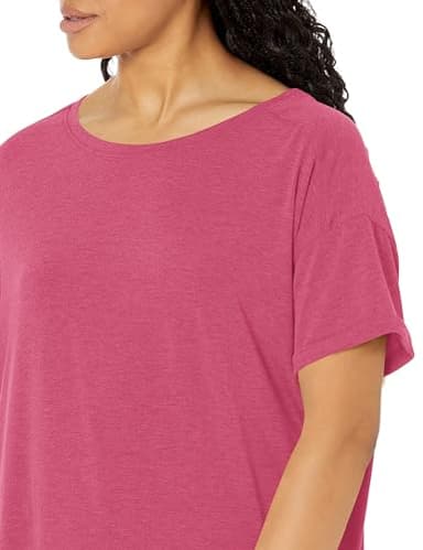 Amazon Essentials Women's Studio Relaxed-Fit Lightweight Crewneck T-Shirt (Available in Plus Size), Ruby Red, X-Large - Image 8