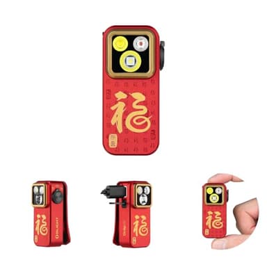 OLIGHT Oclip Pro EDC Flashlight Clip-on Light, Rechargeable 500 Lumens with Three Lighting Solutions Type-C Charging, Magnetic Flash Lights for Signaling, Cycling, Outdoor or Indoor Use(FS Red) - Image 1