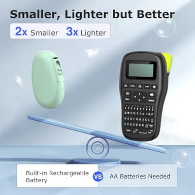 SUPVAN E10 Bluetooth Label Maker Machine with 3 Tapes, Continuous Waterproof Label, Versatile App with 35 Fonts and 1k+ Icons, Inkless Labeler for Home, Kitchen, School, Office Organization, Green - Image 2